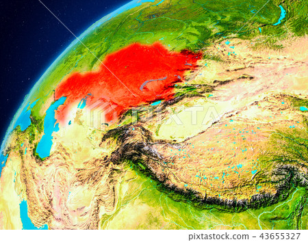 Kazakhstan on Earth from space Kazakhstan on Earth from space 43655327
