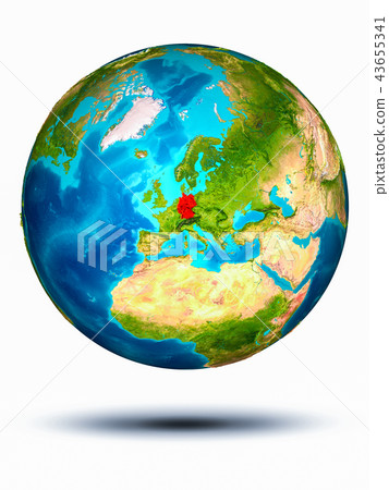 Germany on Earth with white background 43655341