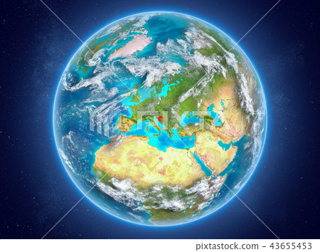 Croatia on planet Earth in space 43655453
