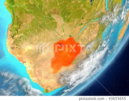Botswana from space Botswana from space 43655655