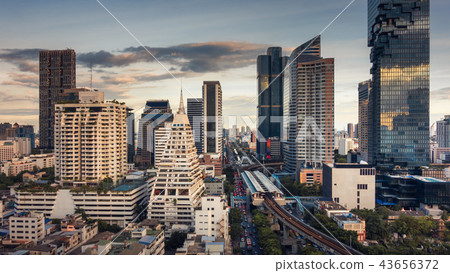 Bangkok city and business financial center  43656372