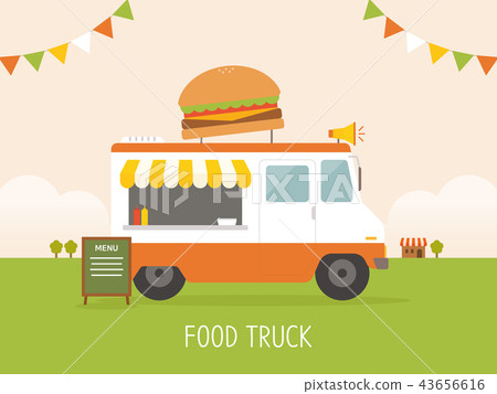 食物卡車例證 食物卡車例證 43656616