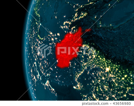 Night view of Afghanistan 43656980