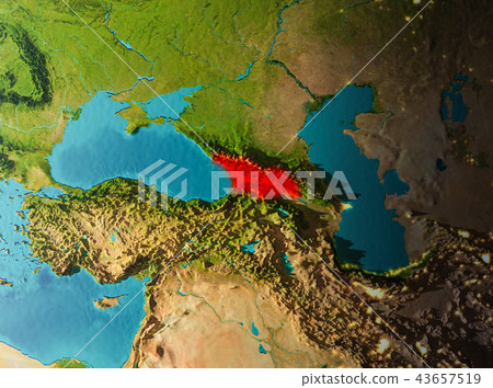 Orbit view of Georgia - Stock Illustration [43657519] - PIXTA