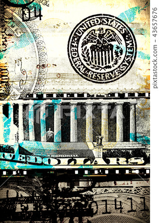 Abstract Us Dollar Abstract Us Dollar 43657676