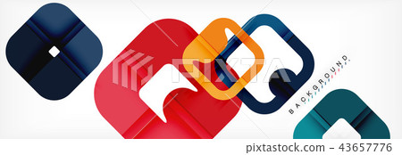 Square geometric background, multicolored template for business or technology presentation or web 43657776