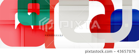 Square geometric background, multicolored template for business or technology presentation or web 43657876