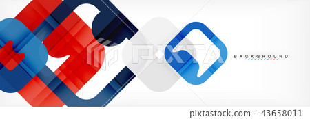 Square geometric background, multicolored template for business or technology presentation or web 43658011
