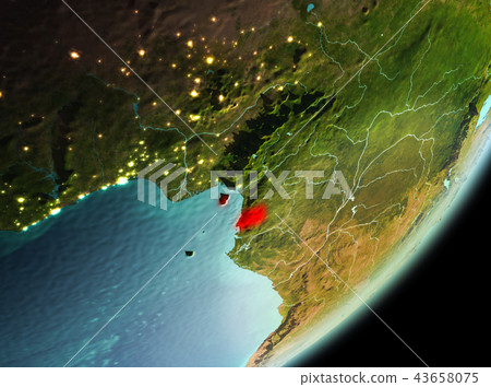 Morning view of Equatorial Guinea Morning view of Equatorial Guinea 43658075