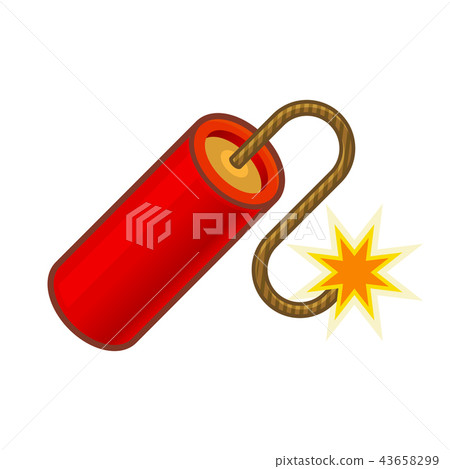 Dynamit TNT Icon on White Background. Vector Dynamit TNT Icon on White Background. Vector 43658299