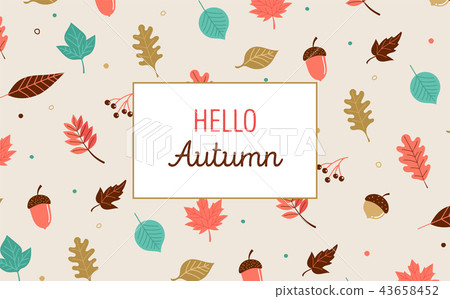 Fall, Autumn season illustration, background Fall, Autumn season illustration, background 43658452