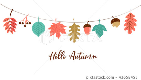 Fall, Autumn season illustration, background Fall, Autumn season illustration, background 43658453