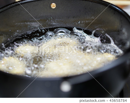 Pan in frying squid ring Pan in frying squid ring 43658784