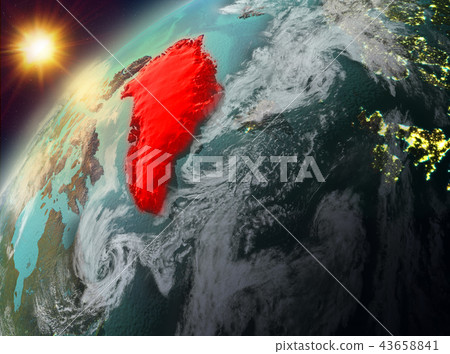 Greenland on planet Earth in sunset Greenland on planet Earth in sunset 43658841