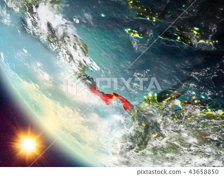 Sunset above Panama on Earth Sunset above Panama on Earth 43658850