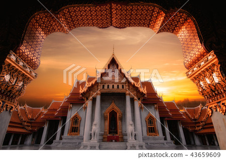 Landmark of Marble Temple of Bangkok  43659609