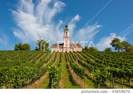 View of the pilgrimage church at Lake Constance View of the pilgrimage church at Lake Constance 43659670