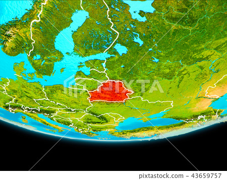 Satellite view of Belarus 43659757