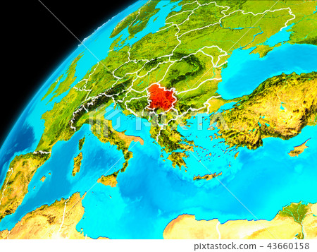 Serbia from space Serbia from space 43660158