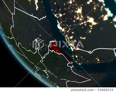 Satellite view of Eritrea at night 43660514