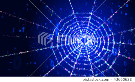 Cyan Web Portal in Blue Cyber Area Cyan Web Portal in Blue Cyber Area 43660628