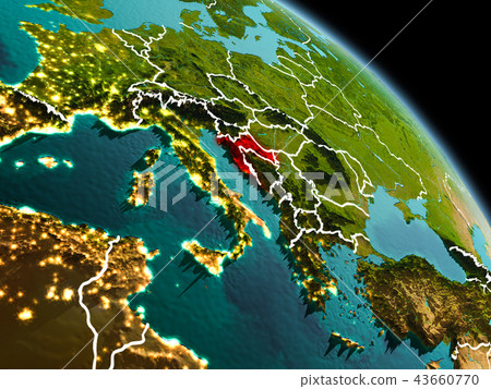 Croatia in morning from orbit Croatia in morning from orbit 43660770