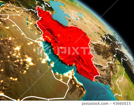Iran in morning from orbit 43660815