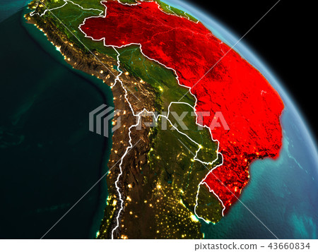 Brazil in morning from orbit 43660834