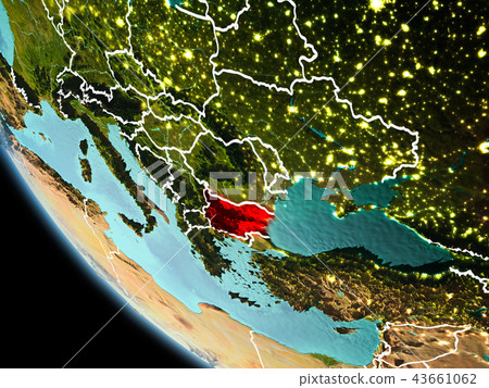Bulgaria at night on Earth 43661062