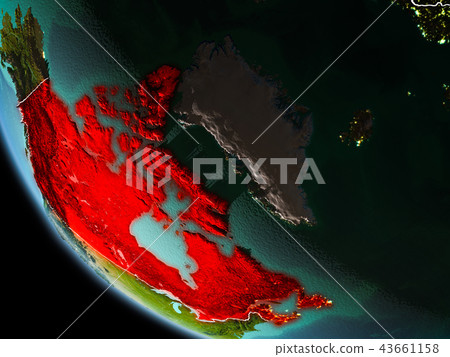 Canada at night on Earth Canada at night on Earth 43661158