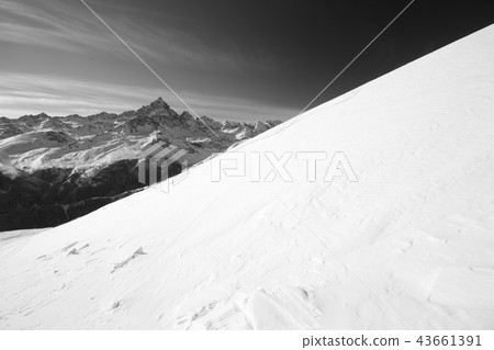 Majestic winter view of Mount Viso 43661391