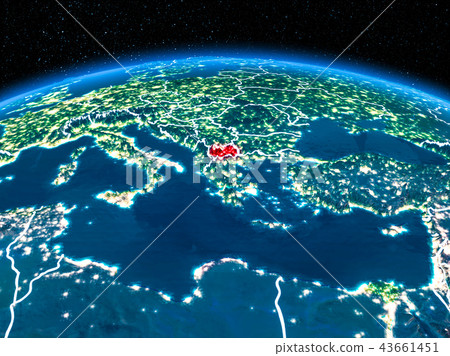 Macedonia from space at night Macedonia from space at night 43661451