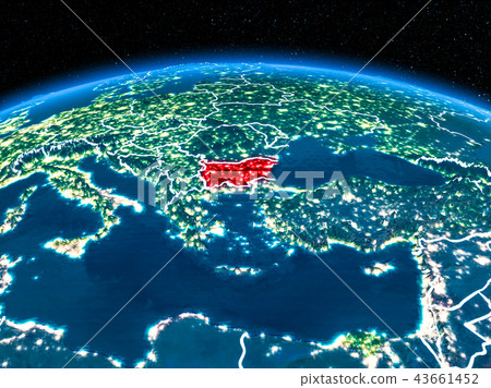 Bulgaria from space at night Bulgaria from space at night 43661452