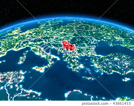 Serbia from space at night 43661453