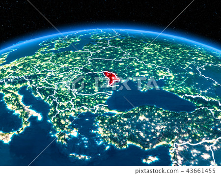 Moldova from space at night 43661455