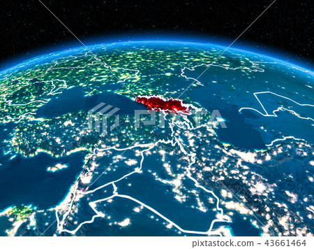 Georgia from space at night 43661464