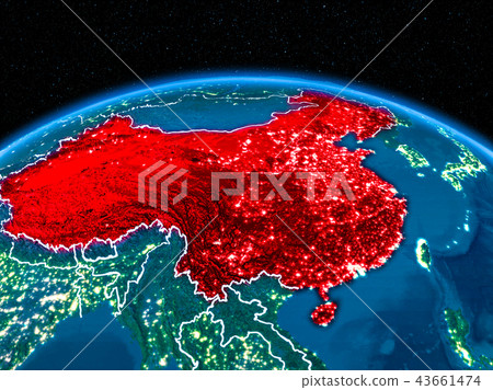 China from space at night China from space at night 43661474