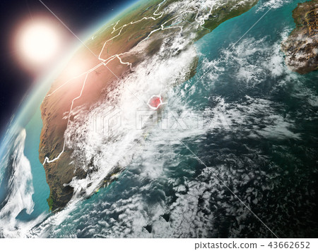 Swaziland on planet Earth in sunset Swaziland on planet Earth in sunset 43662652
