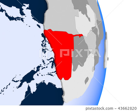 Democratic Republic of Congo on globe 43662820