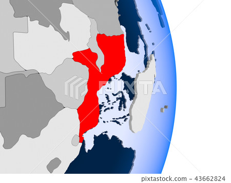 Namibia on globe 43662824