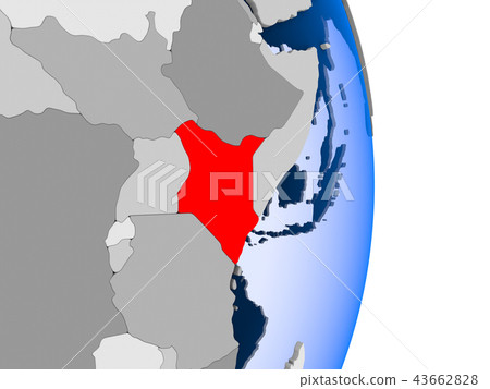 Zambia on globe 43662828