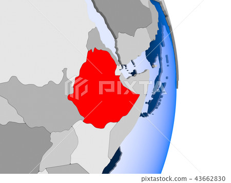Tanzania on globe Tanzania on globe 43662830