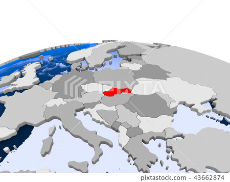 Slovakia on political globe Slovakia on political globe 43662874