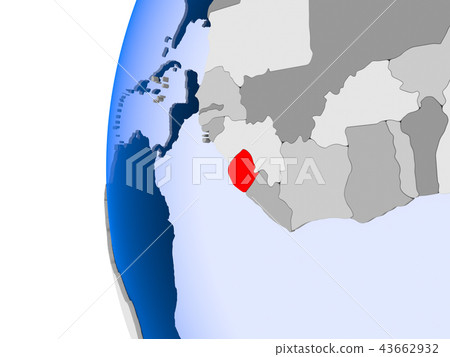Map of Sierra Leone on political globe Map of Sierra Leone on political globe 43662932