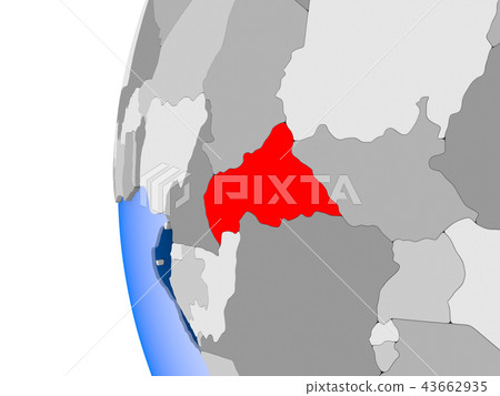 Map of Central Africa on political globe Map of Central Africa on political globe 43662935