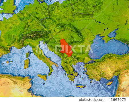 Map of Serbia 43663075