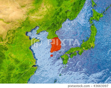 Map of South Korea Map of South Korea 43663097
