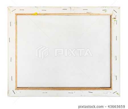 back side of primed canvas stretched over frame 43663659