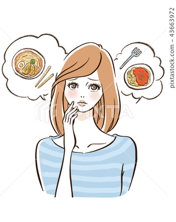 Women who are lost in food Women who are lost in food 43663972