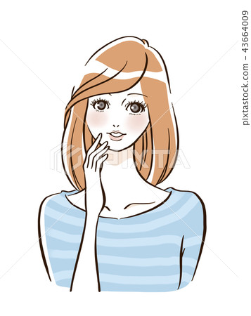 Smiling woman 2 - Stock Illustration [43664009] - PIXTA